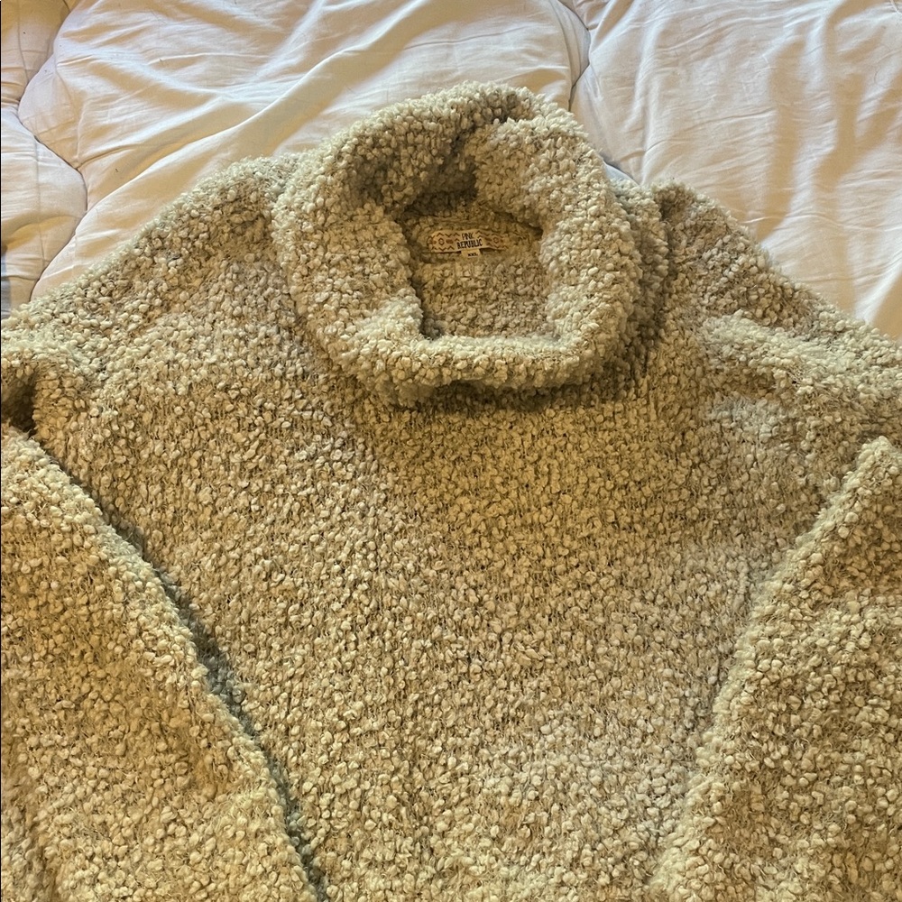 Pink Republic Cream Sherpa Sweater